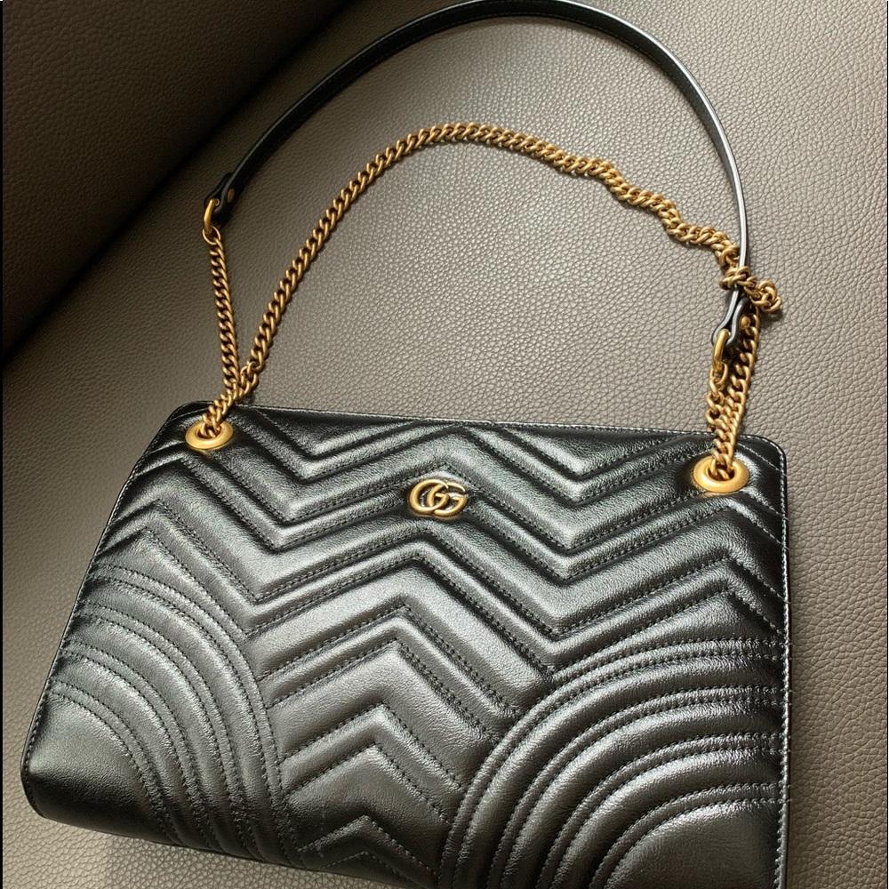 Gucci Marmont Matelasse Leather Shoulder Bag